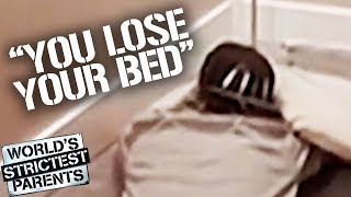 Teen Sleeps on The Floor for Swearing  Worlds Strictest Parents [upl. by Temple717]