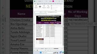 Excel Pro Tricks and Tips Excel NETWORKDAYS Function Calculate Workdays Fast [upl. by Ralip]