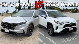 Toyota RAV4 Hybrid vs Honda CRV Hybrid  Which Should You Buy [upl. by Mensch]