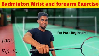 Best forearm and wrist exercises for badminton   Pure Beginners  Explained in Tamil [upl. by Suolhcin]