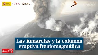 Detalles de las fumarolas y la columna eruptiva freatomagmática del volcán de La Palma [upl. by Ytirehc748]