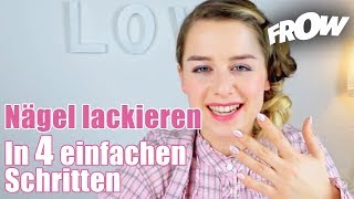 Nägel lackieren in 4 einfachen Schritten  BeautyFROW [upl. by Arammahs]