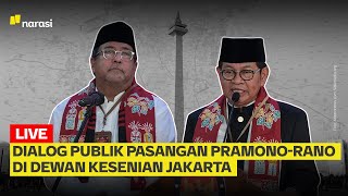 LIVE Diskusi Publik Pramono AnungRano Karno soal Seni dan Budaya  Narasi Daily [upl. by Idram]