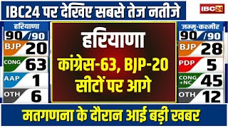 🔴 Haryana Assembly Election Result 2024 LIVE हरियाणा की 63 सीटों पर कांग्रेस आगे। BJP23 सीटों पर [upl. by Attenna310]