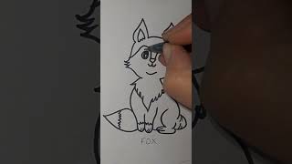 Lets draw a fox 🦊🦊🦊🦊🦊 music art [upl. by Emoreg]