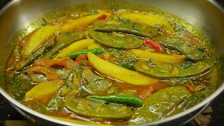 মাছ ছাড়া সিম আলুর ঝোল তরকারি। Potato with Flat Beans Curry । Shim Alur jhol Torkari recipe [upl. by Annice195]