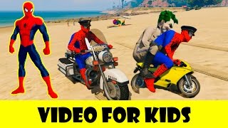 Policeman Spiderman and Joker Cartoon for Kids With Nursey Rhymes songs [upl. by Greggory]