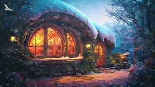 Cozy Snowy Winter Cabin Ambience❄️Howling Blizzard Heavy Wind and Snow Storm Blizzard Noises 1 Hour [upl. by Eelrehpotsirhc670]