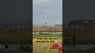 Really high approach at Washington DCA aviation airplane sports landing FlyByspotter [upl. by Sausa]