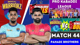 🔴PKL  Bengaluru Bulls vs Bengal Warriorz  Pro Kabaddi League 2024  Pro Kabaddi Match Live [upl. by Dove458]