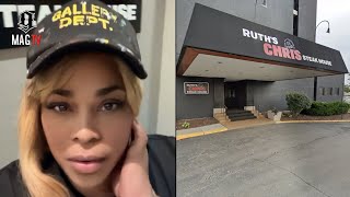 T Boz Is Heated After Being Asked To Take Her Hat Off At Ruths Chris Restaurant 😡 [upl. by Damita600]