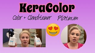 Keracolor Platinum Color Clenditioner Review On Bleached Blonde Hair [upl. by Ilahsiav]