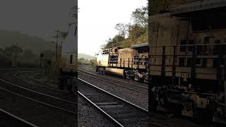 Locomotivas ao amanhecer no Patio do Posto KM 575 [upl. by Atnahs]