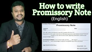 How to write Promissory Note  English [upl. by Ahsinel504]