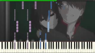 How to play Owarimonogatari OP Decent Black 終物語 Piano Tutorial  Synthesia [upl. by Vacuva]