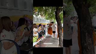 Morning Alms Collection with the Monks mewsuppasit ytshorts trending mewtul love [upl. by Krakow165]