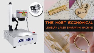 20W mini jewelry laser engraving machine for personalized necklaces pendants rings [upl. by Laerol]