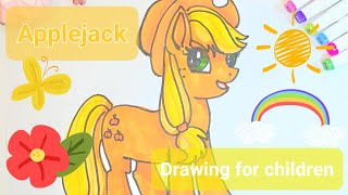 Applejackmy little ponydrawing for children [upl. by Stuckey]