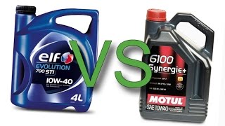 Elf Evolution 700 STI 10W40 vs Motul 6100 Synergie 10W40 test [upl. by Nwahsem]