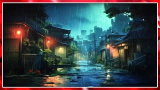 Heavy Rain Midnight In Osaka Lofi Perfect For Sleeping Chill Study Relax [upl. by Sabec]