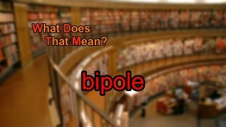 What does bipole mean [upl. by Hametaf]