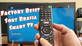 Sony Bravia TV How to Factory Reset Back to Original Default Settings [upl. by Deedee]