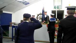 Evening Colours at Avonmouth Sea Cadets presentation evening [upl. by Neelon]