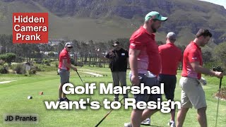 Golf Marshal to Resign Prank [upl. by Haiacim]