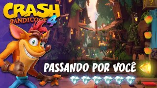 Crash Bandicoot 4  Passando por Você Run It Bayou  Guia com todas as joias  Jóia Amarela 💎 [upl. by Villiers]