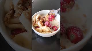 Weetbix with strawberries and banana for breakfast [upl. by Iago187]