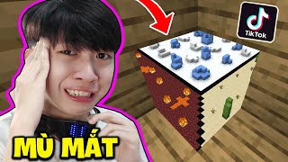 Vinh Đau Mắt Khi Xây Khối Này 😎  VINH THỬ NGHIỆM CÁC VIDEO TIKTOK MINECRAFT TRIỆU VIEW Phần 24 [upl. by Fawcette996]