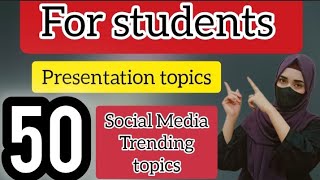 Social Media presentation topics Trending Presentation topics Mass communication Presentation [upl. by Nostaw485]