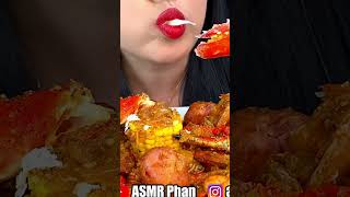 KING CRAB amp CRAWFISH SEAFOOD BOIL asmr shorts short [upl. by Serilda]