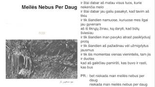 FOJE  quotMeilės Nebus Per Daugquot [upl. by Nahgrom]