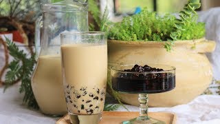 Bubble Milk Tea Recipe w Tapioca Pearls [upl. by Mailand]