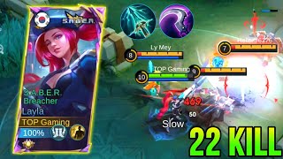 LAYLA NEW DAMAGE HACK BUILD ONE SHOT😱 BUILD TOP GLOBAL LAYLA 2024 GAMEPLAY  Mlbb [upl. by Broderic669]