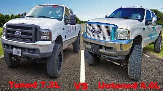 Tuned 73L vs Untuned 60L Powerstroke [upl. by Michiko]