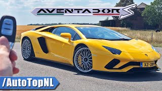 Lamborghini Aventador S V12 REVIEW 348KMH on AUTOBAHN NO SPEED LIMIT by AutoTopNL [upl. by Yralih]