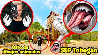 SCP SLIDE vs CARTOON CAT Bruno CARNIVOROUS SLIDE SCP se lo comió [upl. by Eadwine]