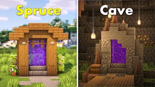 3 Simple Nether Portal Design Ideas for Survival Minecraft [upl. by Ialda]