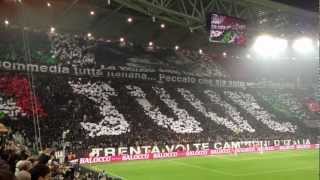 INNO CANTATO DAI TIFOSI ALLO JUVENTUS STADIUM quotJUVENTUS STORIA DI UN GRANDE AMOREquot [upl. by Ilatfan]