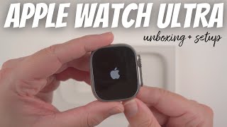 Apple Watch ULTRA Unboxing and Setup Starlight Alpine Loop 49mm Titanium [upl. by Ancelin]