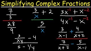 Algebra  Simplifying Complex Fractions [upl. by Nalek]