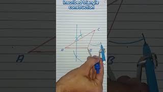 Inscribed triangle construction construction compass [upl. by Eiznek]