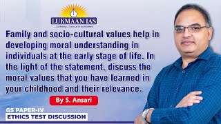 Family and sociocultural values help in developing moral understanding in individuals [upl. by Philomena630]