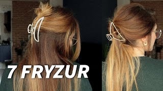 ⭐7 SZYBKICH FRYZUR Z KLAMRAMI⭐ Aniko Vlog [upl. by Goto]