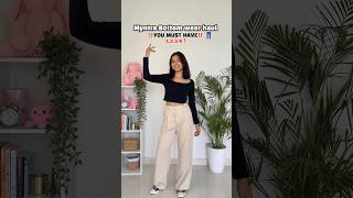 Myntra Bottoms try on haul 🫶🏻 shorts meeshohaul meesho viral youtubeshorts shortsfeed fyp [upl. by Llerdnad537]