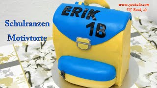 Einschulungstorte  Schulranzen Motivtorte  3 D Torte [upl. by Brion]