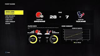 Madden sim  Browns  Texans  Super Wild Card [upl. by Eisoj]