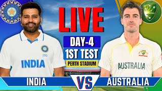 India vs Australia 1st Test Day 4  IND vs AUS Live Match  Live Cricket Match Today  IND vs AUS [upl. by Ruhtracm]